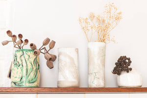 Mia Ceramics mixed vases on shelf